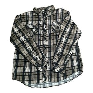 O'Neill Men’s XL Flannel Black and Tan Plaid Shirt Size XL‎